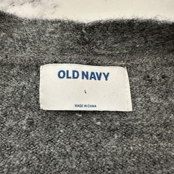 Old Navy Womens Open Front Cardigan Sweater Size L Gray Tunic Length - Picture 7 of 12